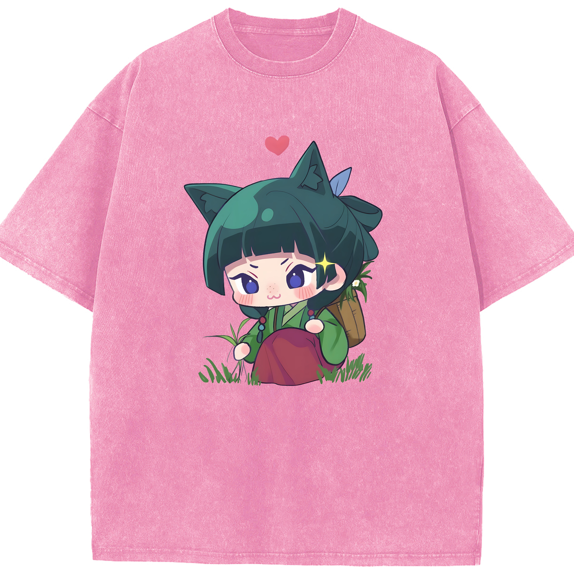 （画像用） 薬屋のひとりごと The Apothecary Diaries 綿100% ヴィンテージ風 半袖Tシャツ（フロントプリント）